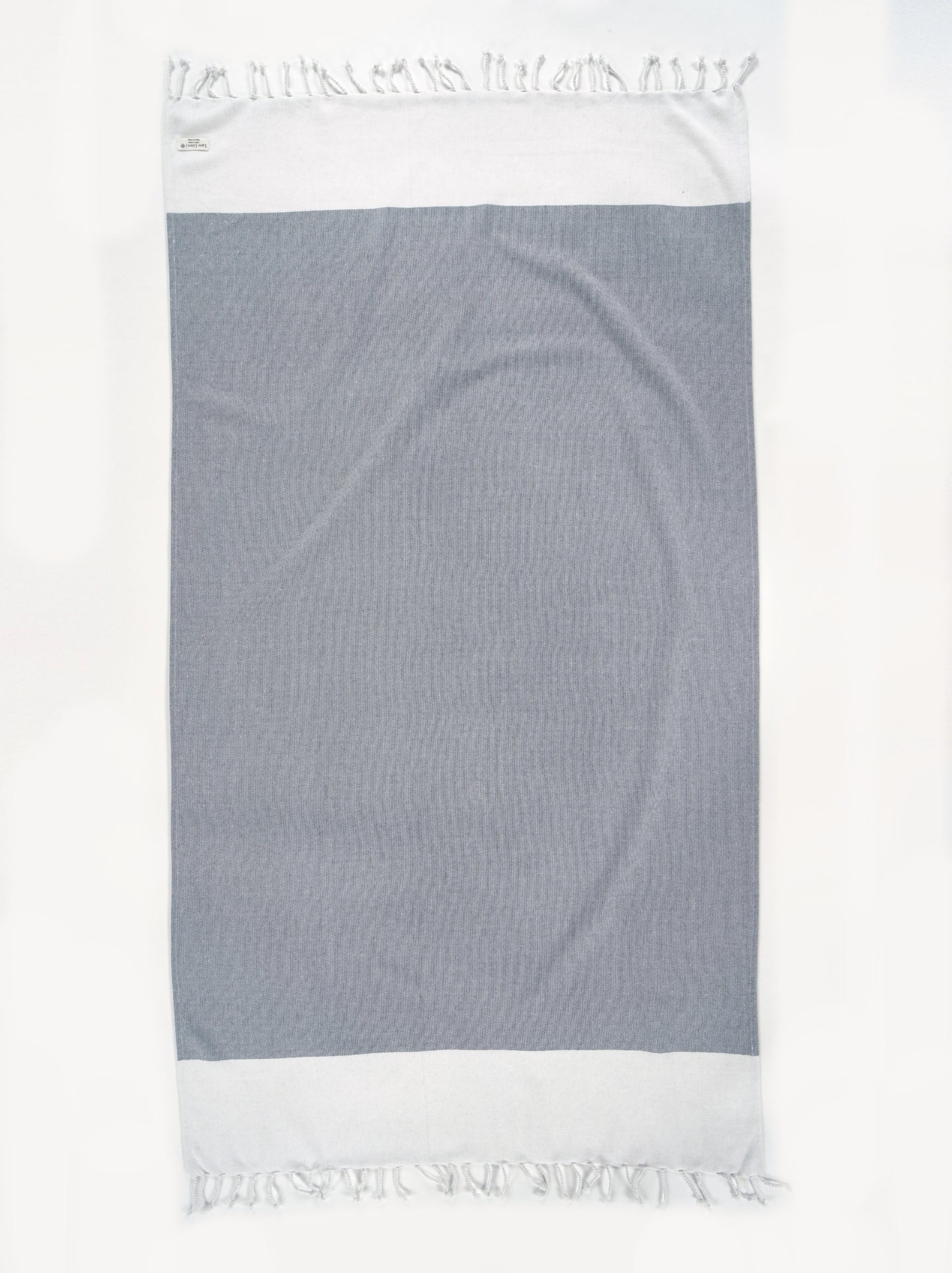 Set of 4 Herringbone Turkish Beach Towels - Grey