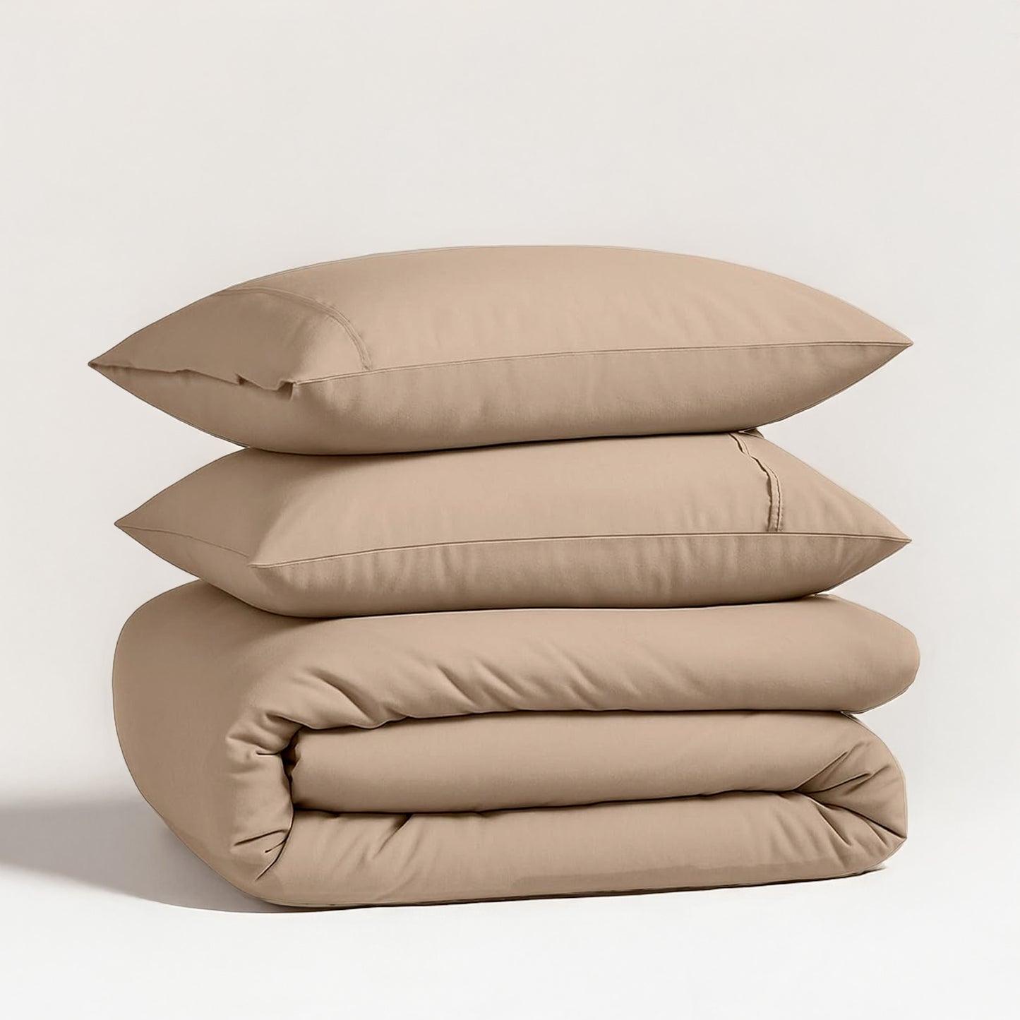 Organic Cotton Bedding & Towel Bundle - Taupe