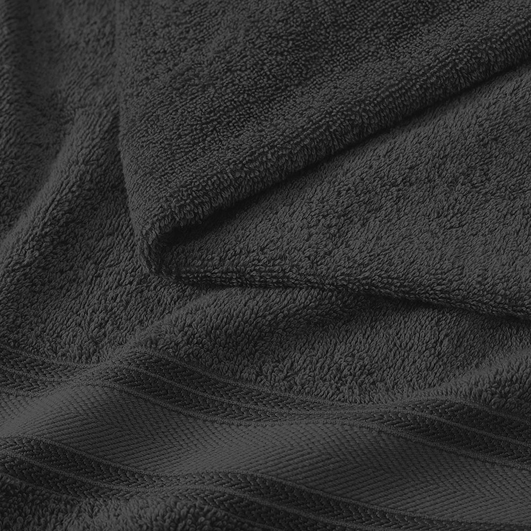 18 Piece 100% Cotton Towel Set 550GSM - Black