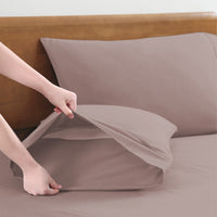 100% Organic Washed Cotton Sheet Set - Lilac