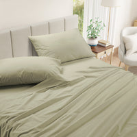 100% Cotton Percale Sheet Set - Linen