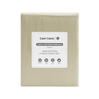 100% Cotton Percale Sheet Set - Linen