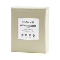 100% Cotton Percale Sheet Set - Linen