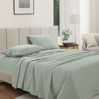 100% Cotton Percale Sheet Set- Mineral