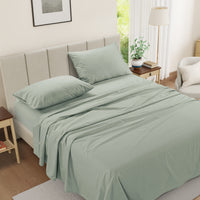 100% Cotton Percale Sheet Set- Mineral