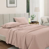 100% Cotton Percale Sheet Set - Sepia Rose