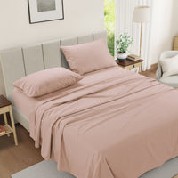 100% Cotton Percale Sheet Set - Sepia Rose