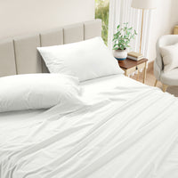 100% Cotton Percale Sheet Set - White
