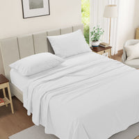 100% Cotton Percale Sheet Set - White