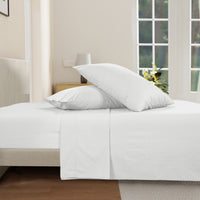 100% Cotton Percale Sheet Set - White