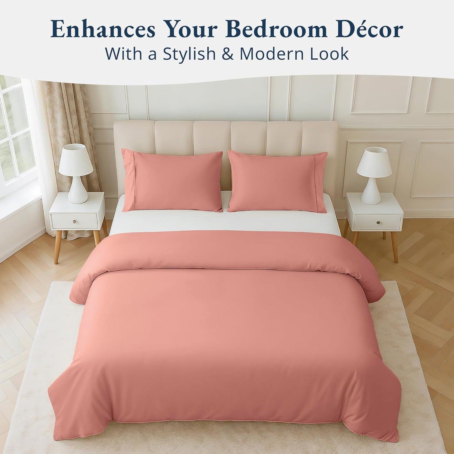 100% Organic Washed Cotton Quilt Cover Set - Rose Dawn