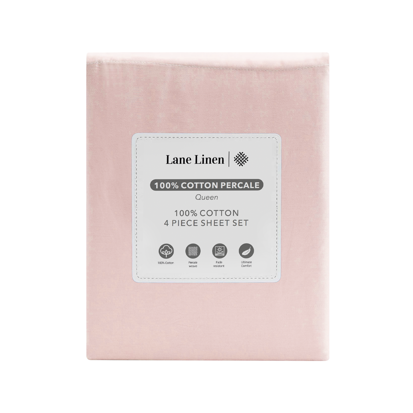 100% Cotton Percale Sheet Set - Sepia Rose