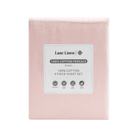 100% Cotton Percale Sheet Set - Sepia Rose