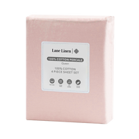 100% Cotton Percale Sheet Set - Sepia Rose