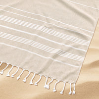 Turkish Towel Beach Blanket - Beige