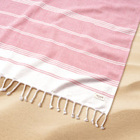 Turkish Towel Beach Blanket - Candy Pink