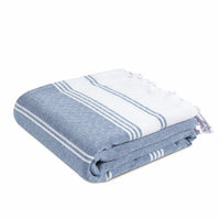 Turkish Towel Beach Blanket - Navy Blazer