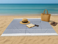 Turkish Towel Beach Blanket - Navy Blazer