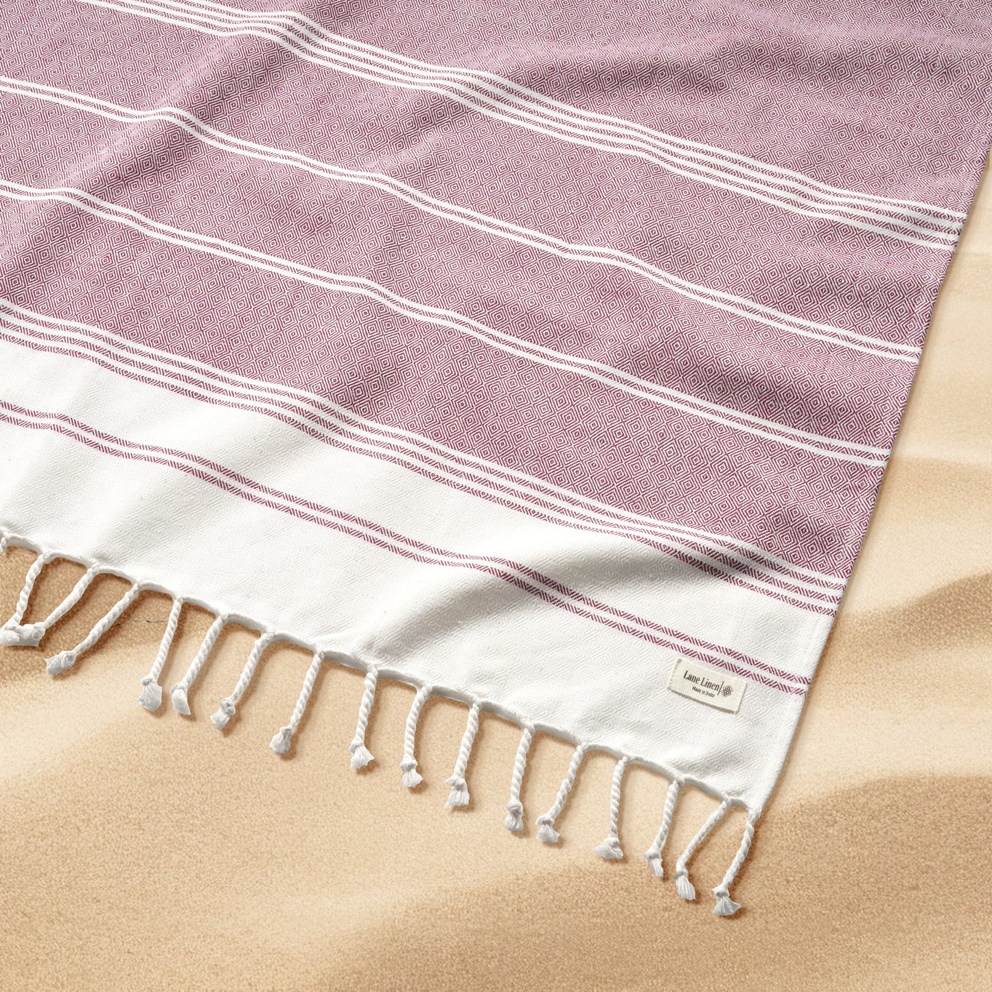 Turkish Towel Beach Blanket - Wistful Mauve