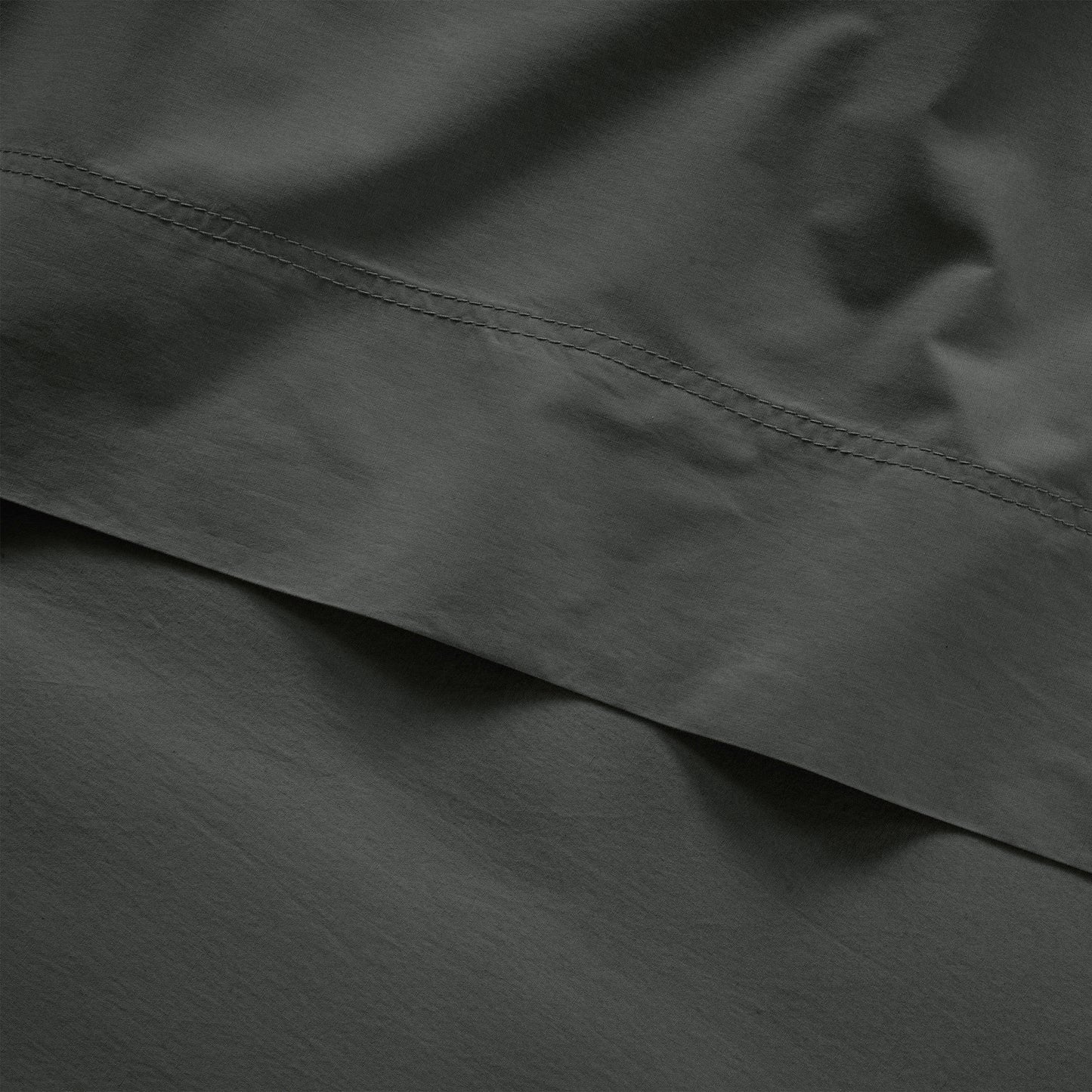 100% Cotton Percale Sheet Set - Charcoal