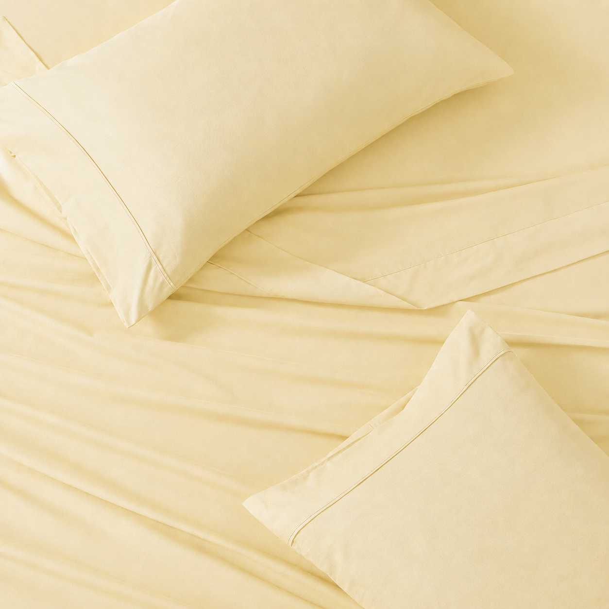 100% Organic Washed Cotton Sheet Set - Butter