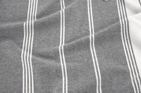 Set of 2 Diamond Turkish Beach Towels - Ebony