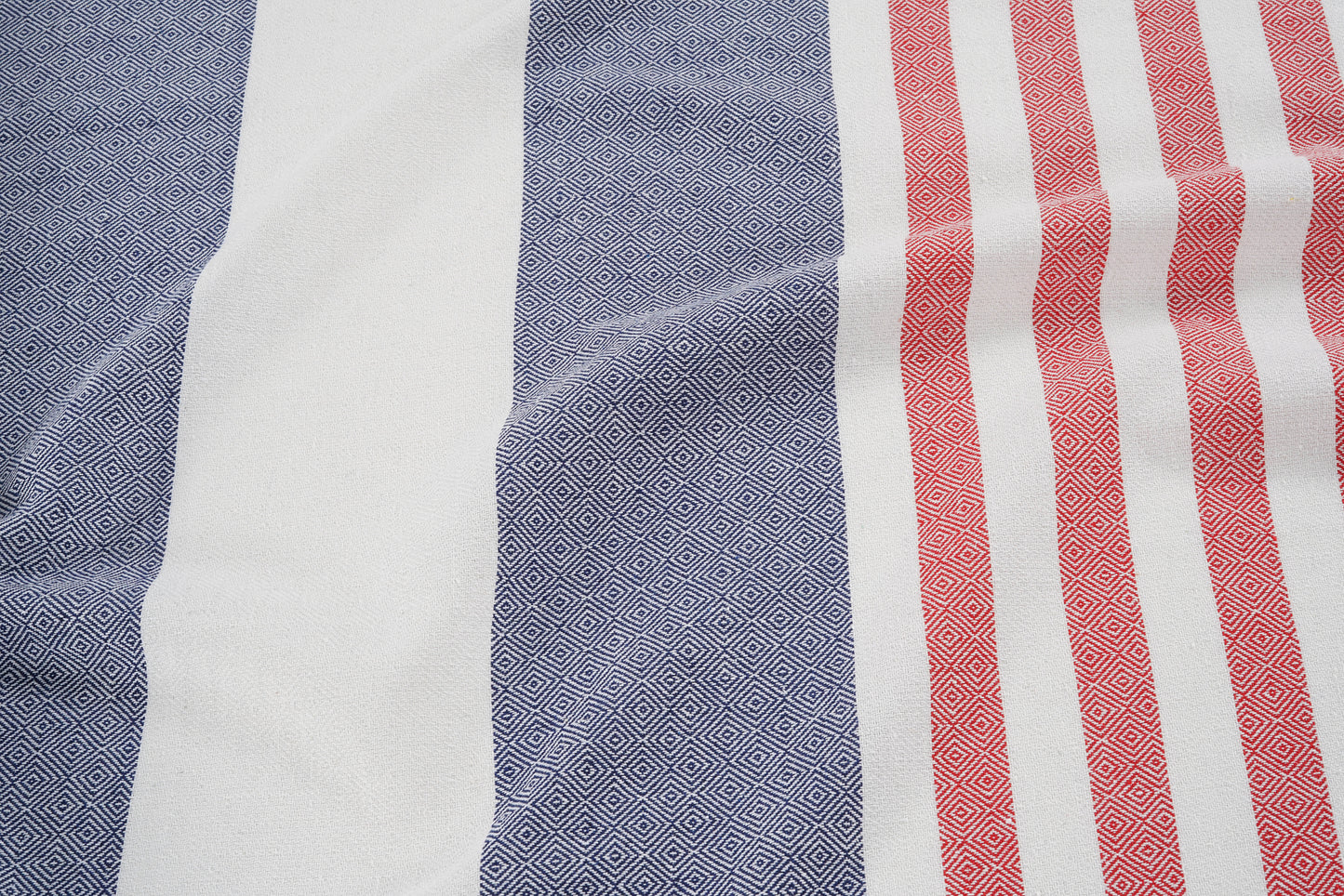 Set of 6 Diamond Turkish Beach Towels  - Diamond Multi Stripe