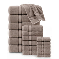 18 Piece 100% Cotton Towel Set 550GSM - Platinum