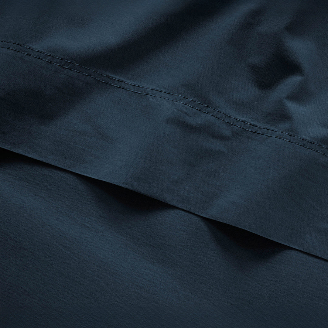 100% Cotton Percale Sheet Set - Estate Blue