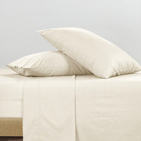 100% Cotton Percale Sheet Set - Ivory
