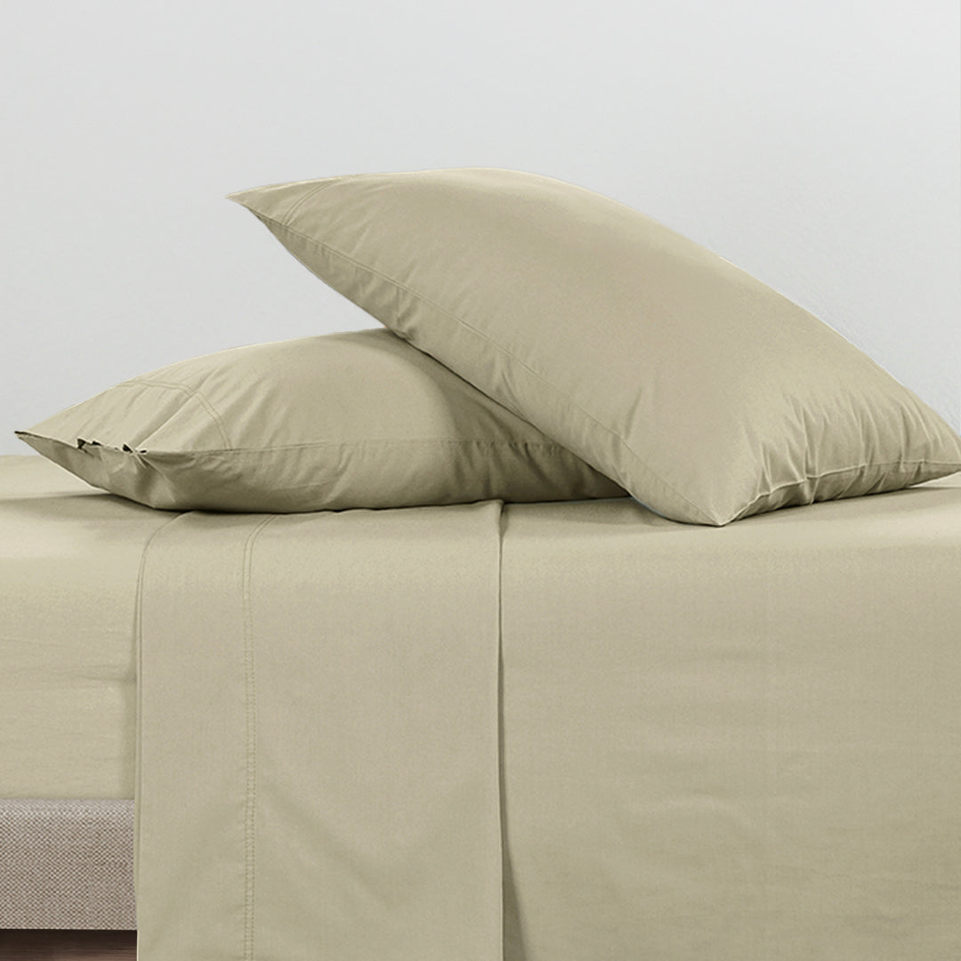 100% Cotton Percale Sheet Set - Linen