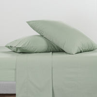 100% Cotton Percale Sheet Set- Mineral