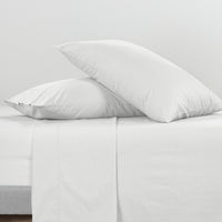 100% Cotton Percale Sheet Set - White