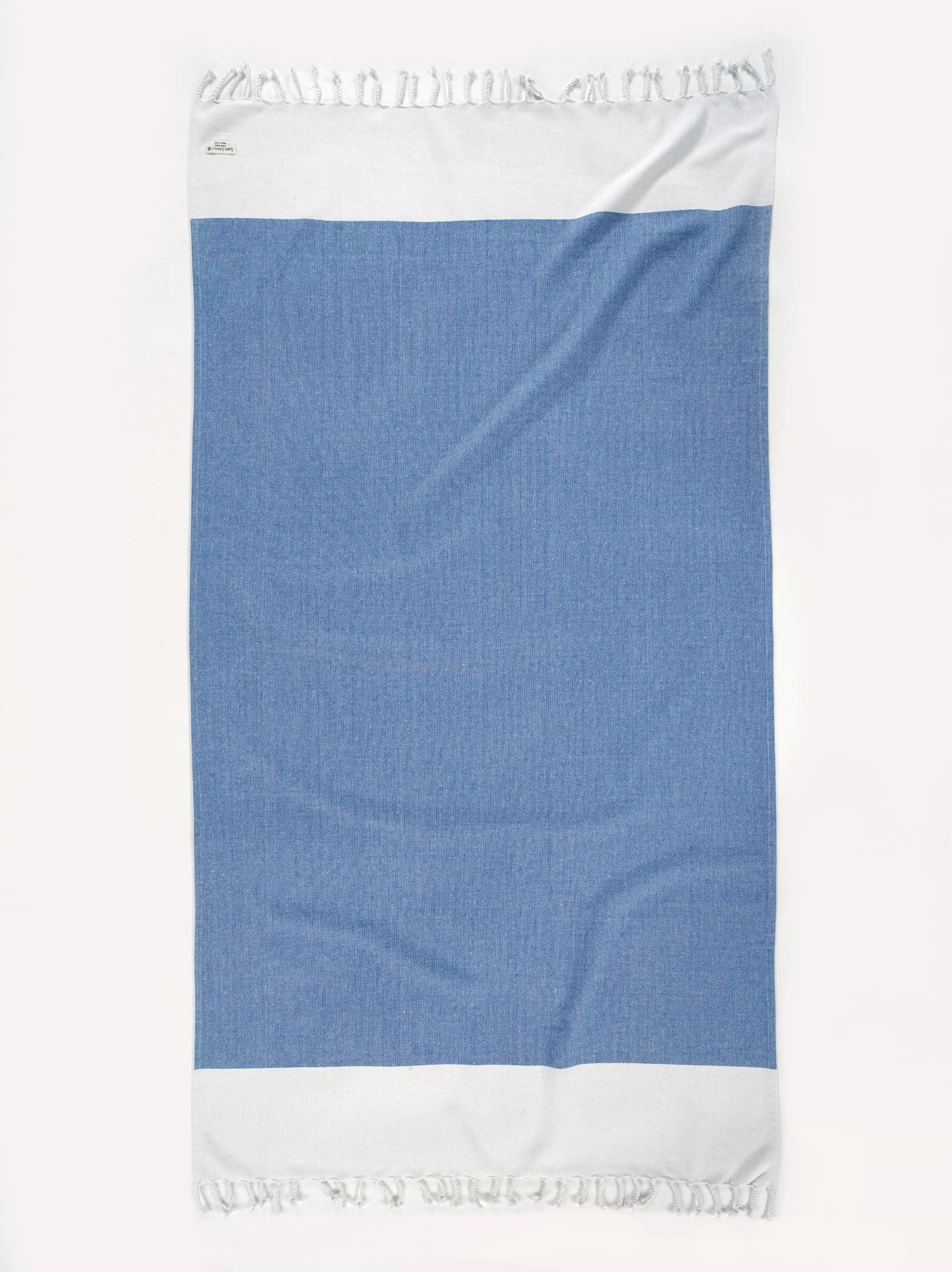 Set of 2 Herringbone Turkish Beach Towels  - Placid Blue