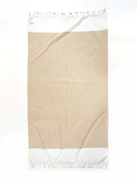 Set of 4 Herringbone Turkish Beach Towels - Frappe