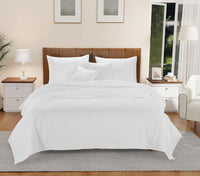 100% Cotton Herringbone Blanket - White
