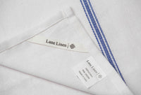 Set of 24 Herringbone Kitchen Towels - Blue Stripe