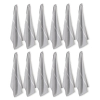 Set of 12 Herringbone Kitchen Towels - Grey