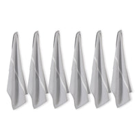 Set of 6 Herringbone Kitchen Towels - Grey