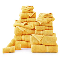 18 Piece 100% Cotton Towel Set 550GSM - Mimosa