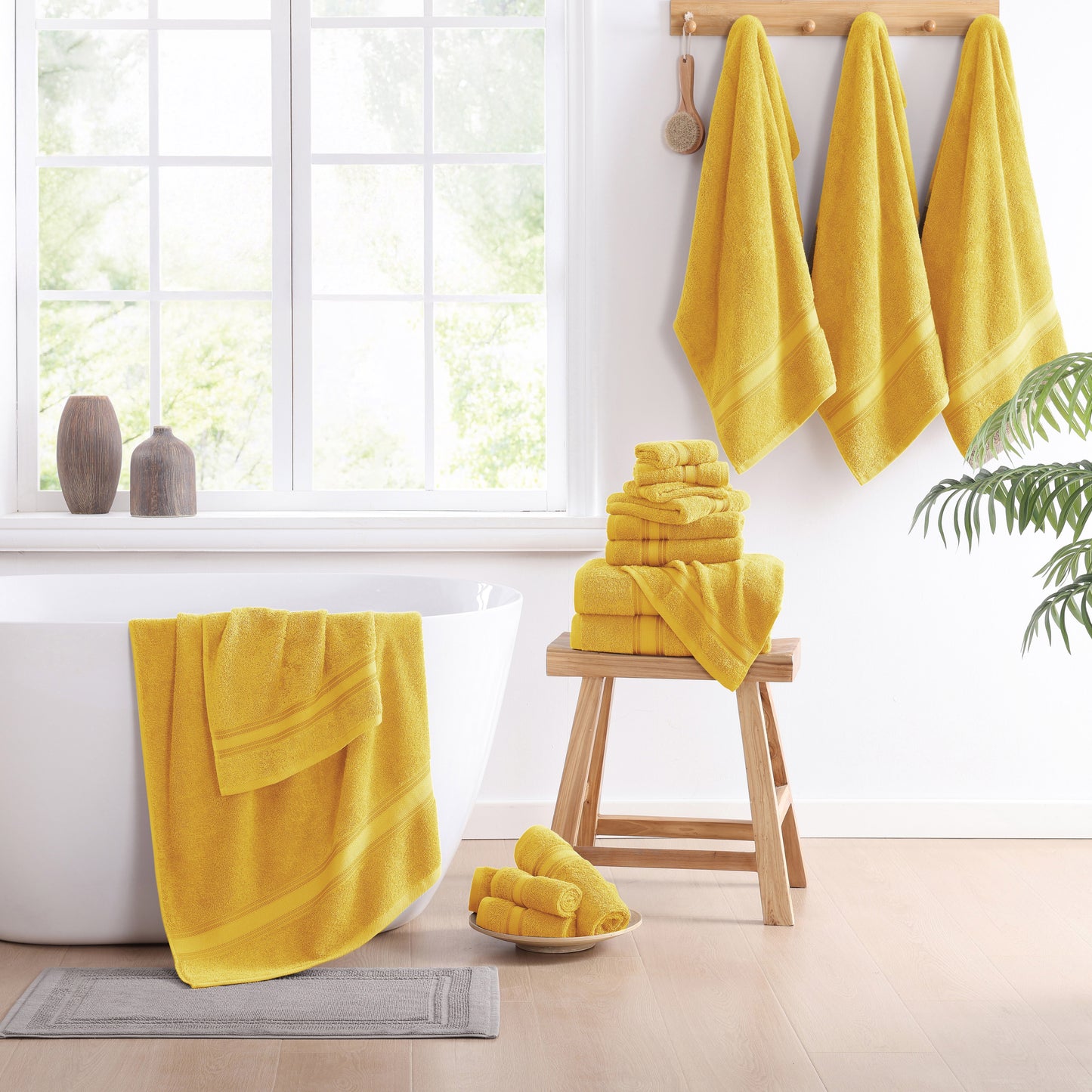 18 Piece 100% Cotton Towel Set 550GSM - Mimosa