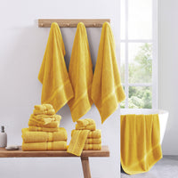 18 Piece 100% Cotton Towel Set 550GSM - Mimosa