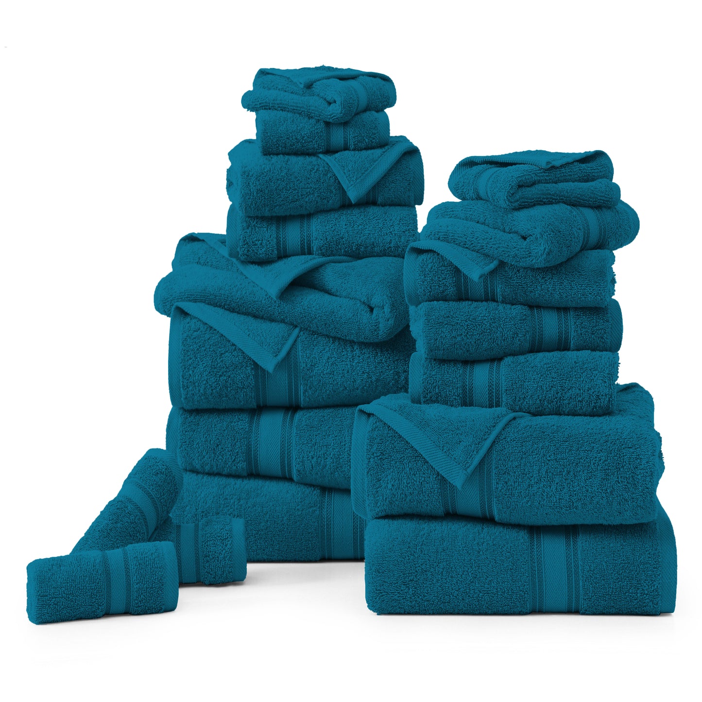 18 Piece 100% Cotton Towel Set 550GSM - Sea Port