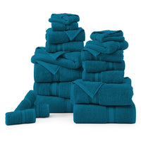 18 Piece 100% Cotton Towel Set 550GSM - Sea Port
