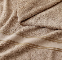 6 Piece Cotton Towel Set 550GSM - Taupe