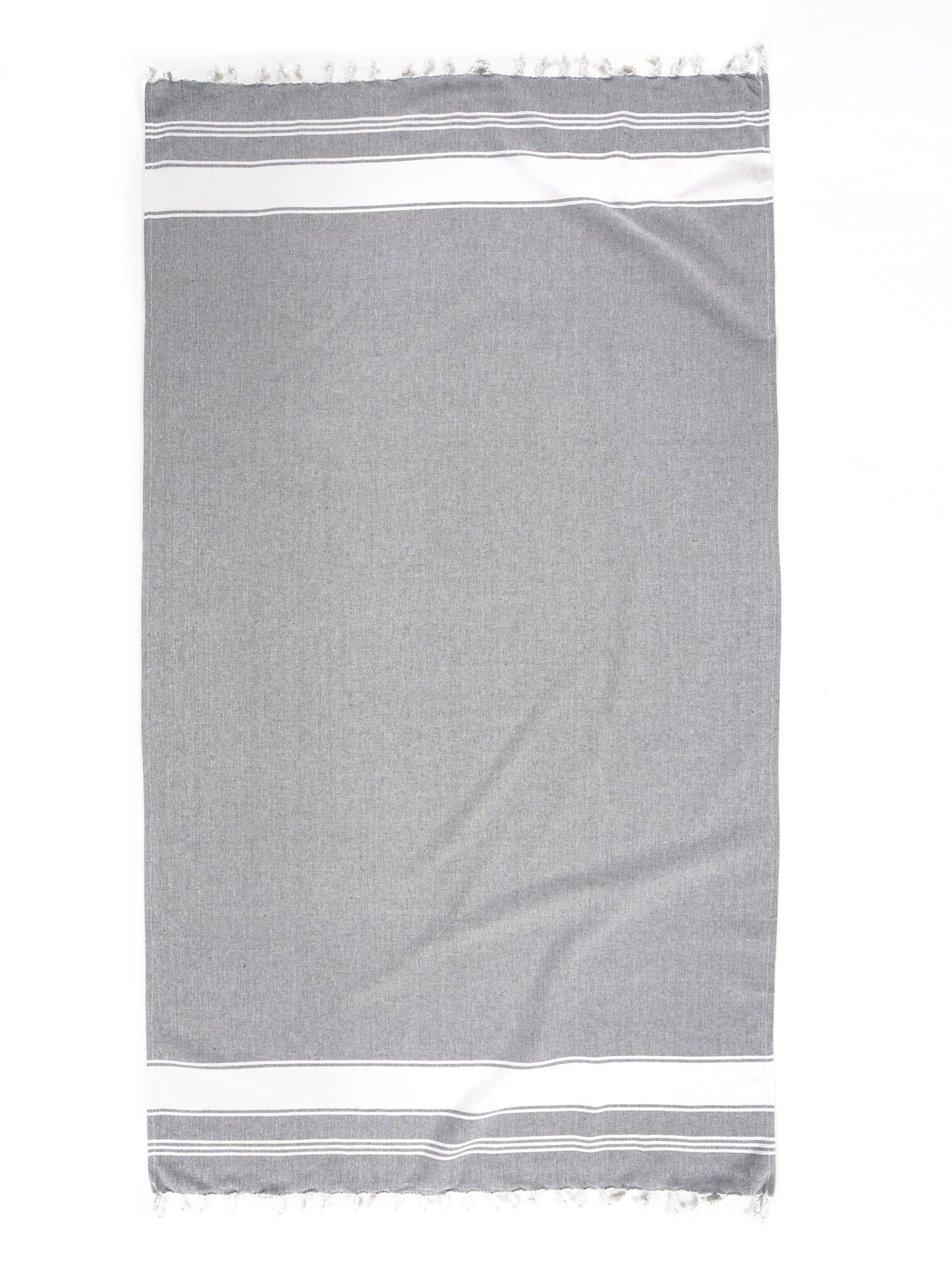 Set of 2 Chambray Turkish Beach Towels - Alloy