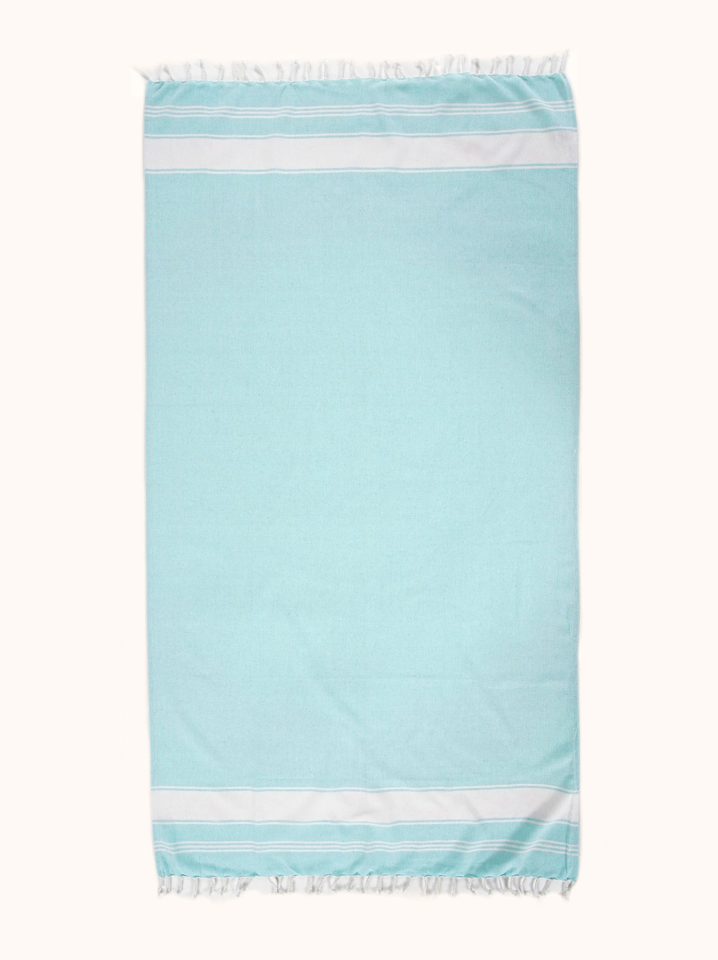 Set of 2 Chambray Turkish Beach Towels - Aqua