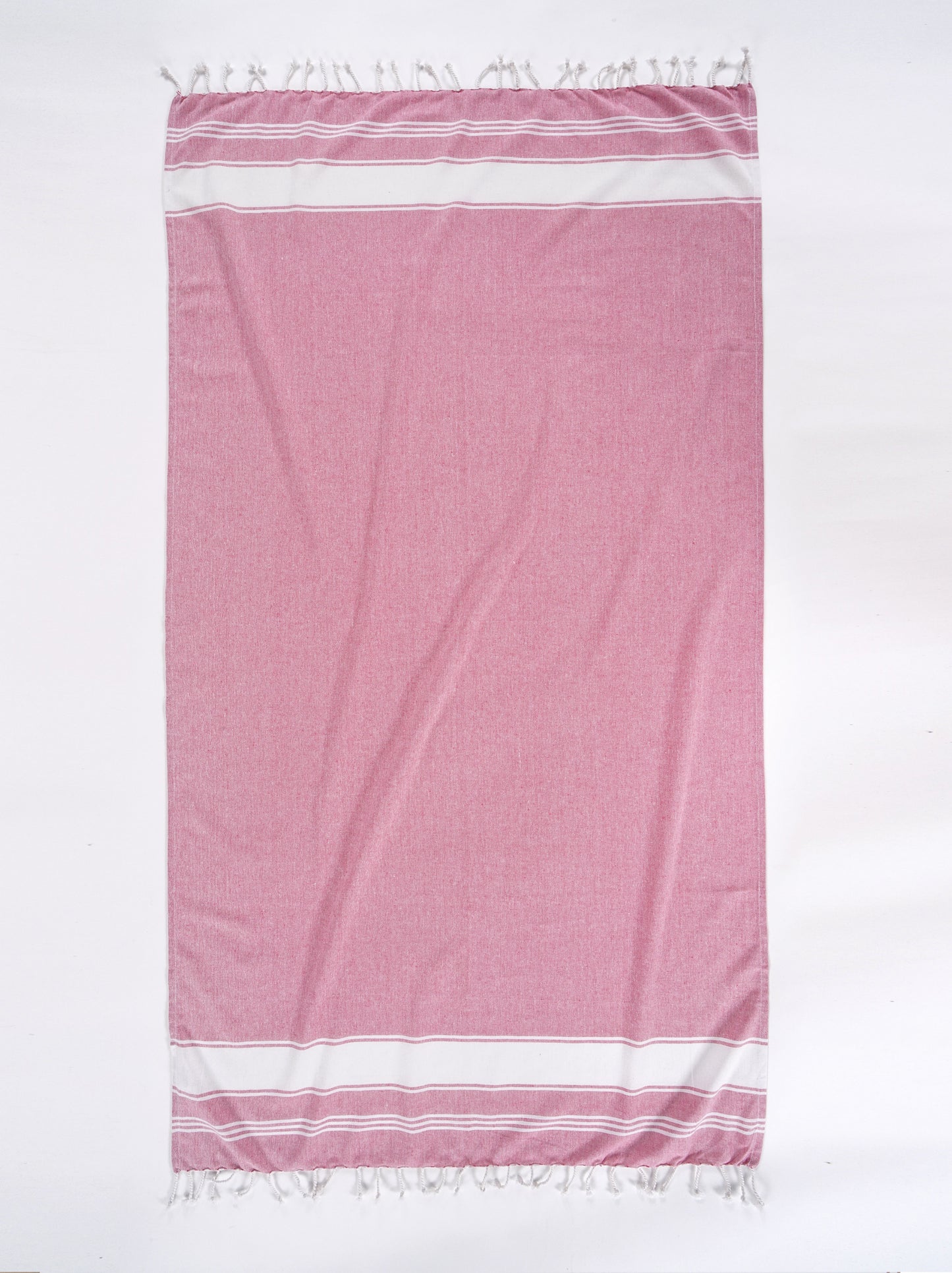 Set of 2 Chambray Turkish Beach Towels - Cashmere Rose