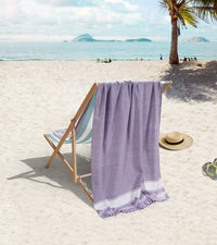 Set of 2 Chambray Turkish Beach Towels - Day Break