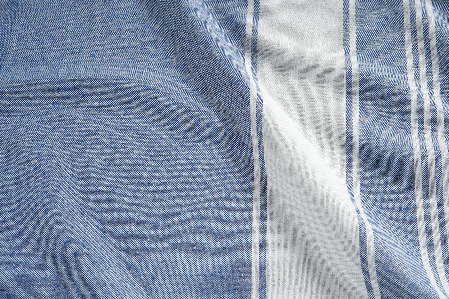 Set of 2 Chambray Turkish Beach Towels - Forever Blue